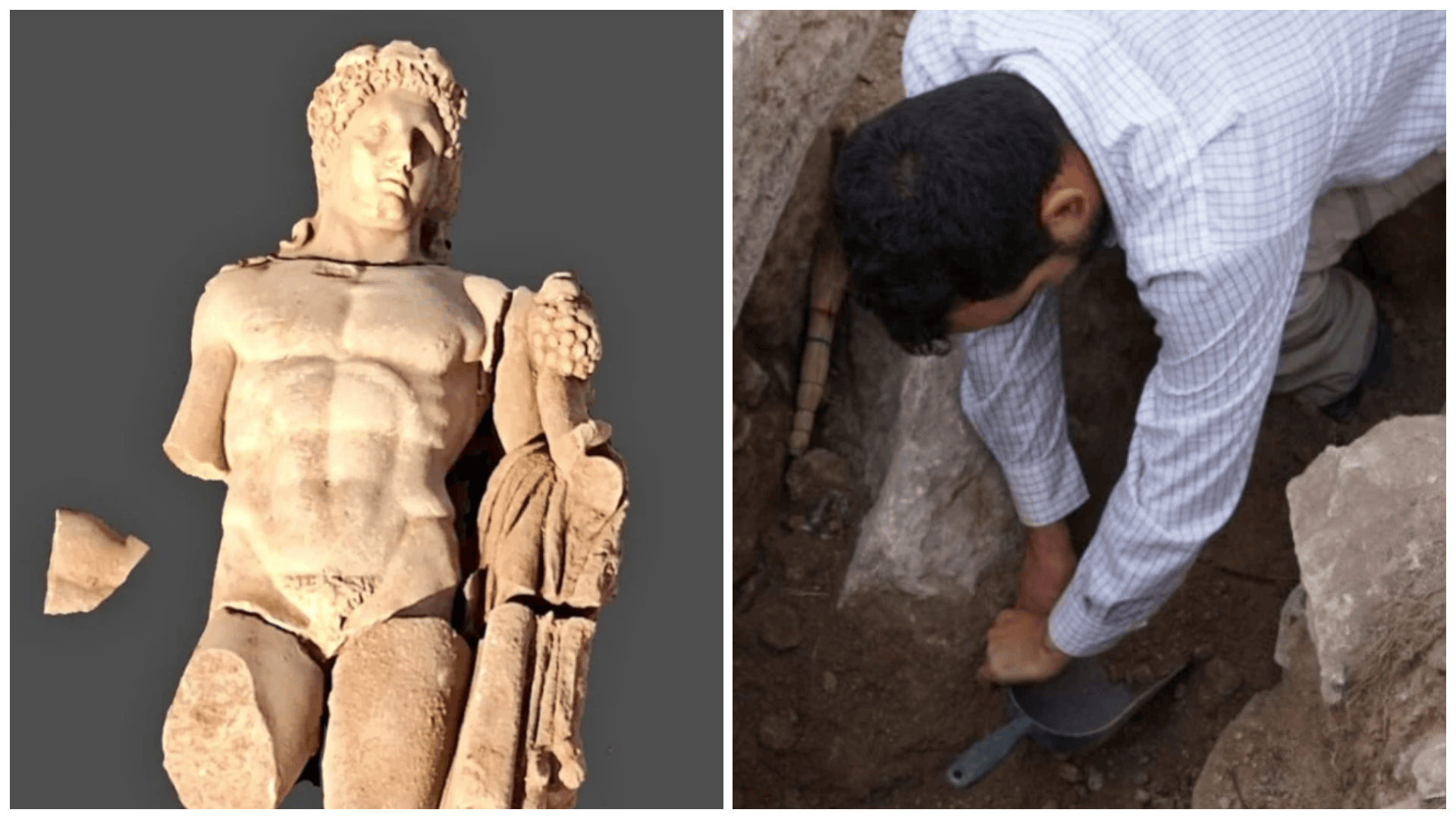 Encontraron una estatua enorme de Hércules (Ministerio de Cultura de Grecia).