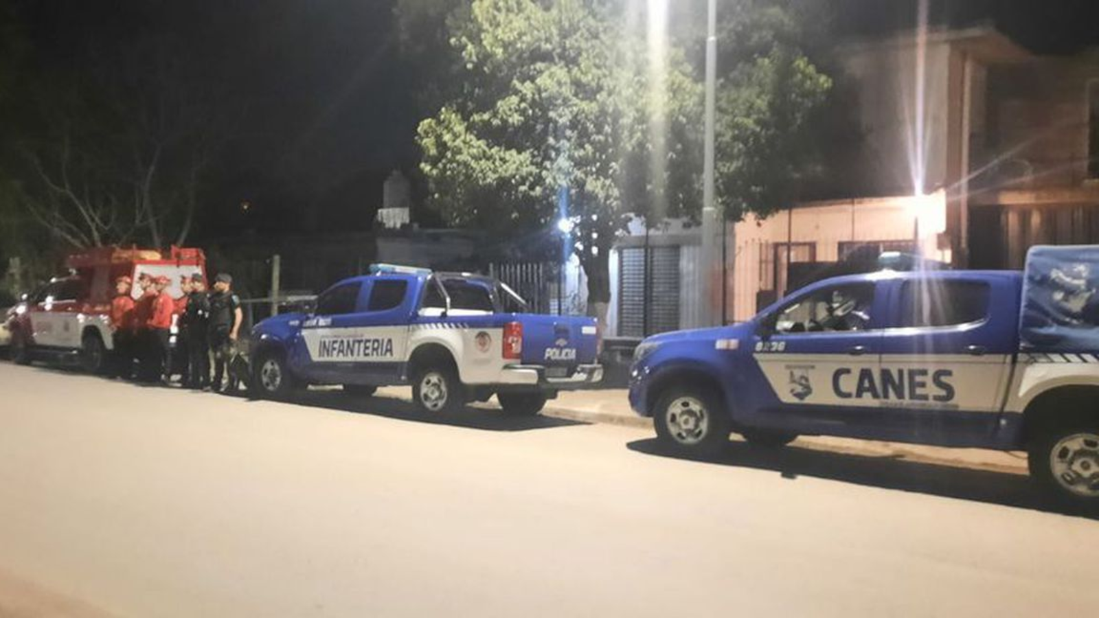 La policía trabajando en el lugar. Foto Gentileza La Voz.