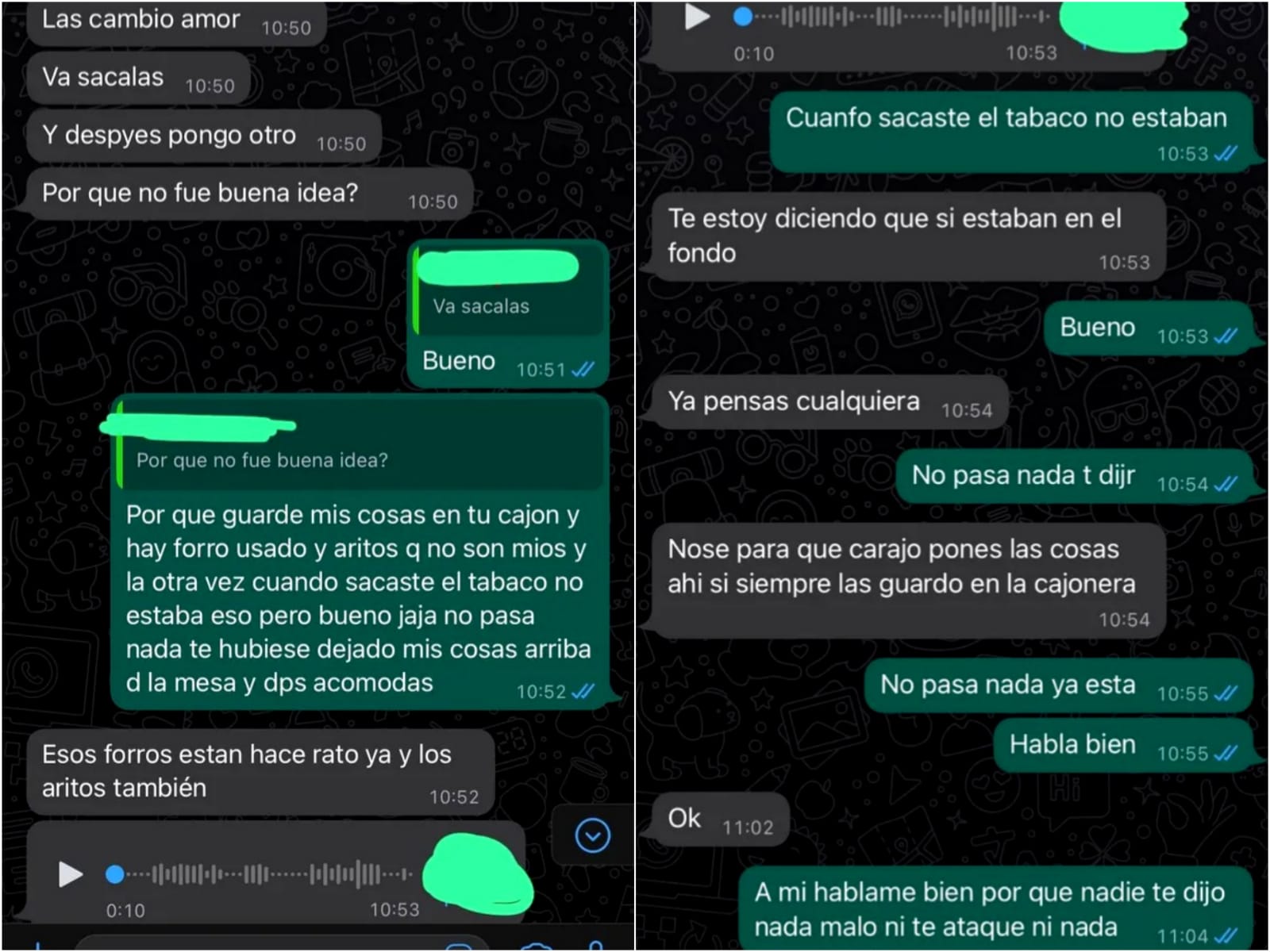 La justificación del novio.