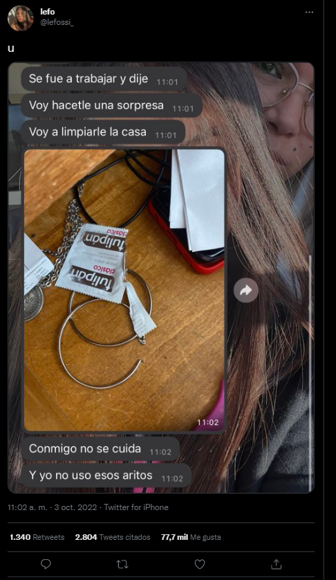 Limpiando descubrió que su novio le era infiel y se volvió viral.