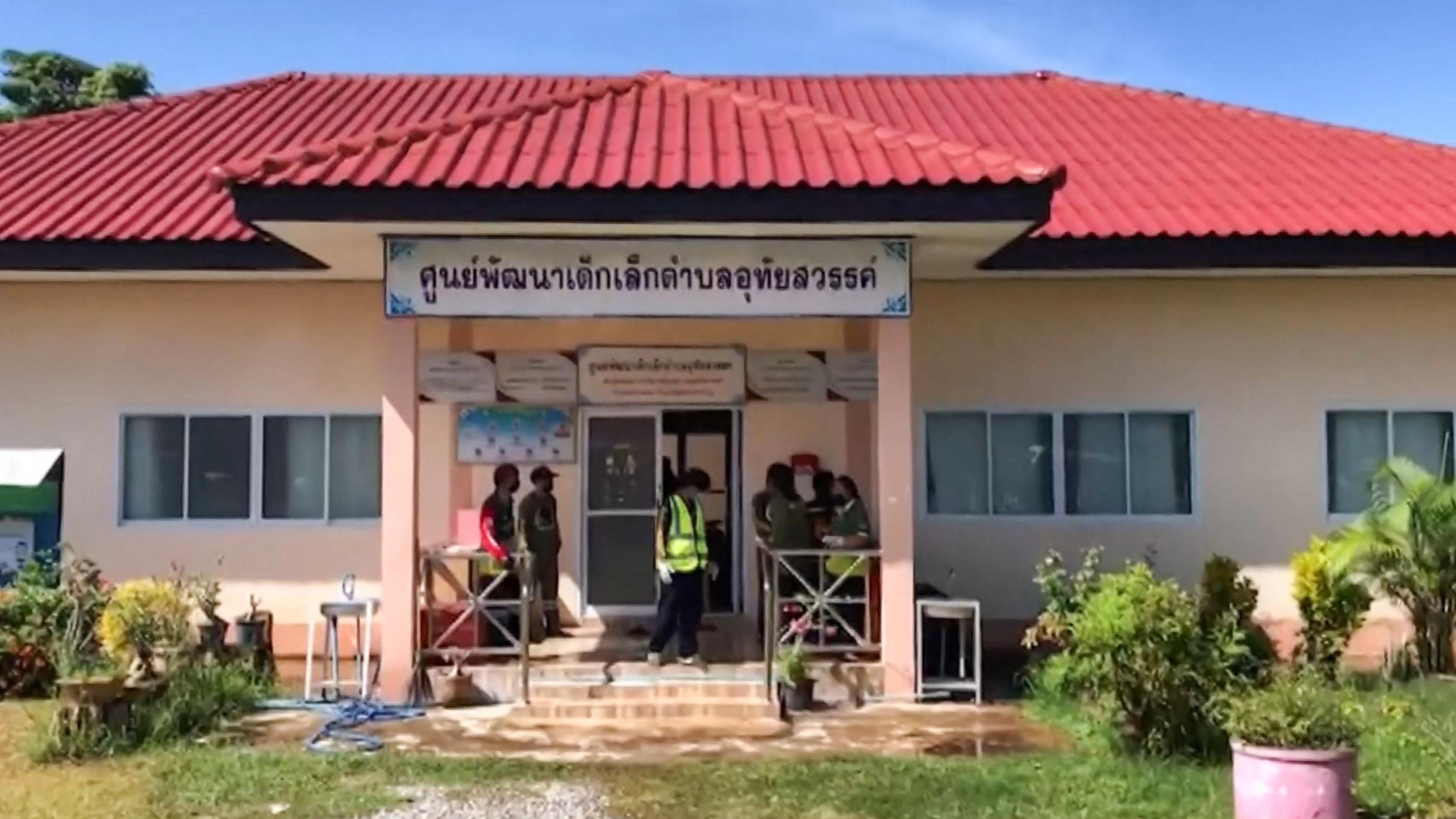 La guardería en la ciudad de Nongbua Lamphu, en Tailandia, donde ocurrió la masacre. 