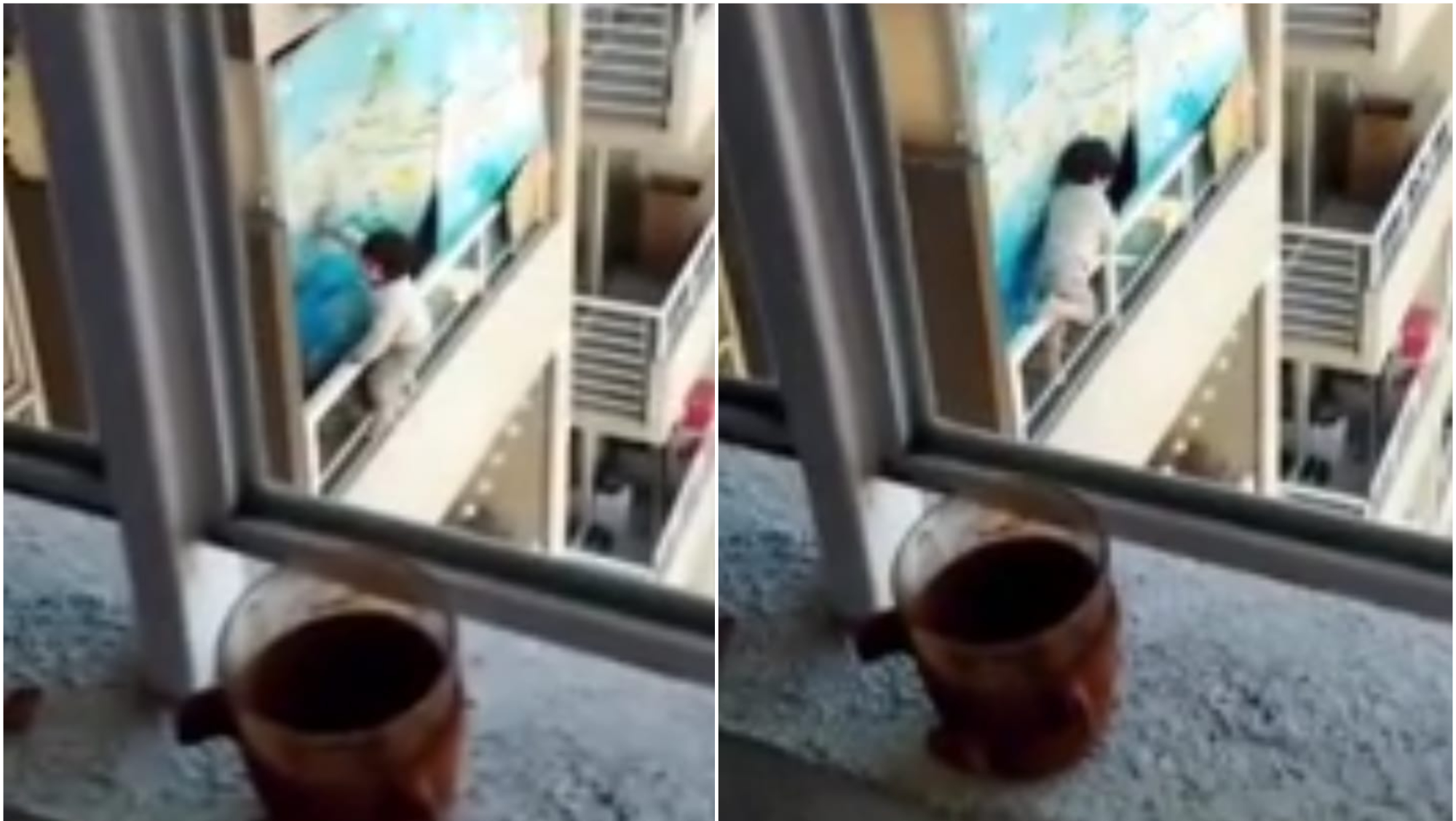 Un nene chileno se salvó de caer de la cornisa de un piso 21.