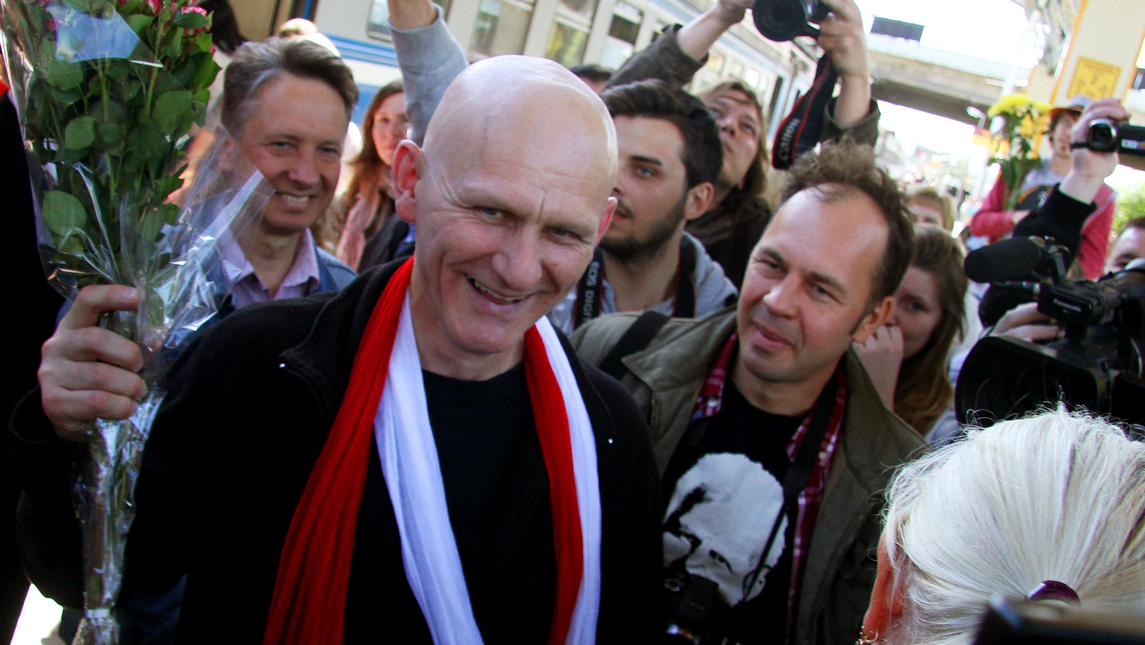 Ales Bialiatski se encuentra detenido en Bielorrusia pero recibió el Premio Nobel de la Paz (Télam).