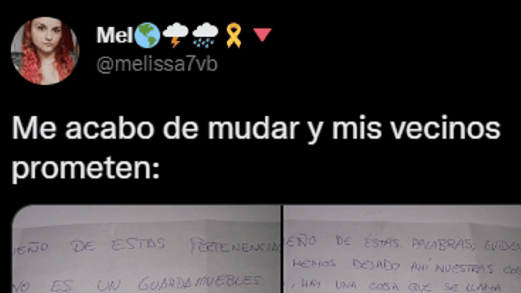 Una joven publicó la insólita nota que le dejaron sus vecinos cuando se mudó.