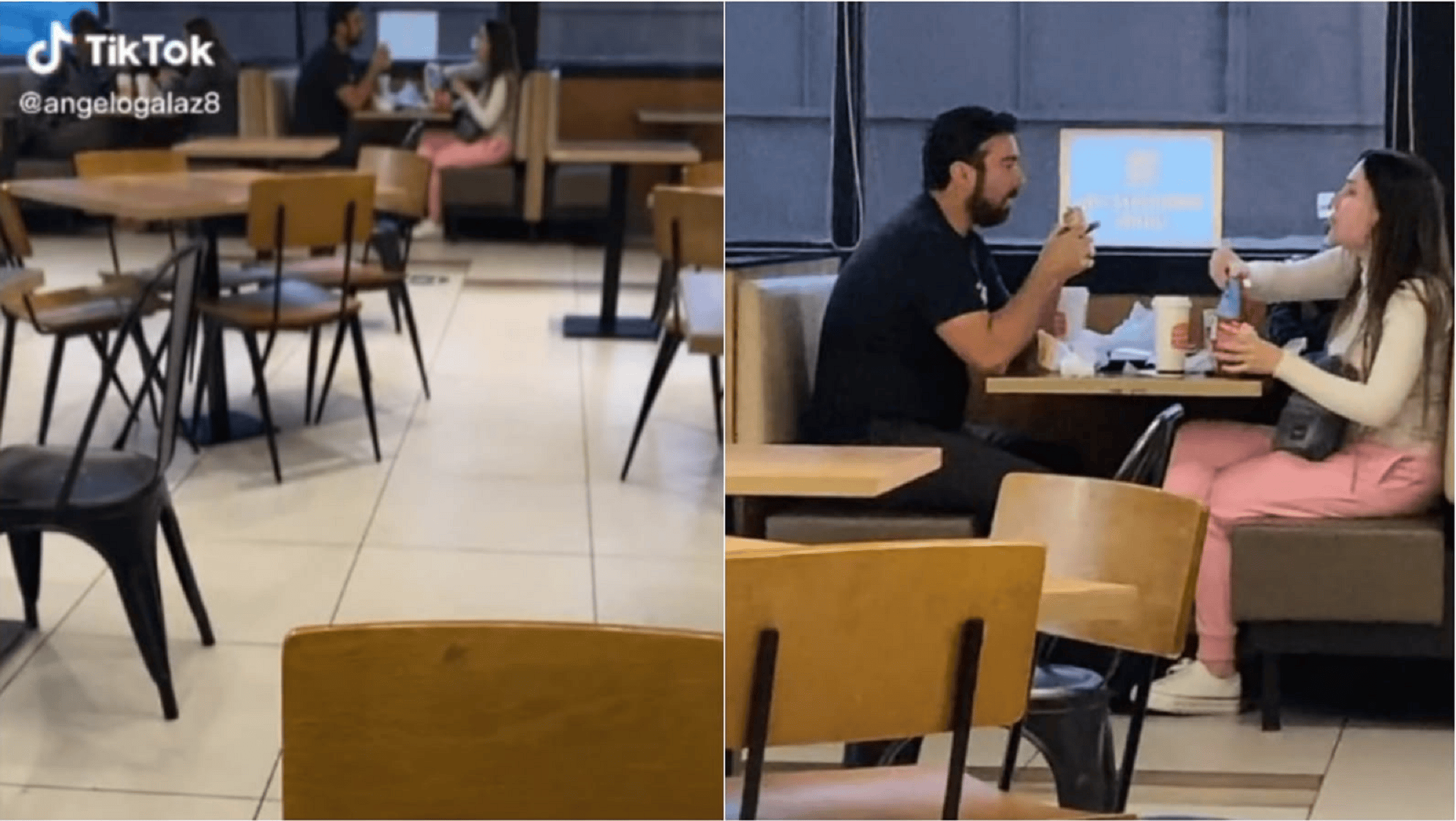 Una pareja se volvió viral en TikTok por el sorpresivo objeto que llevaron a un local de comida rápida.