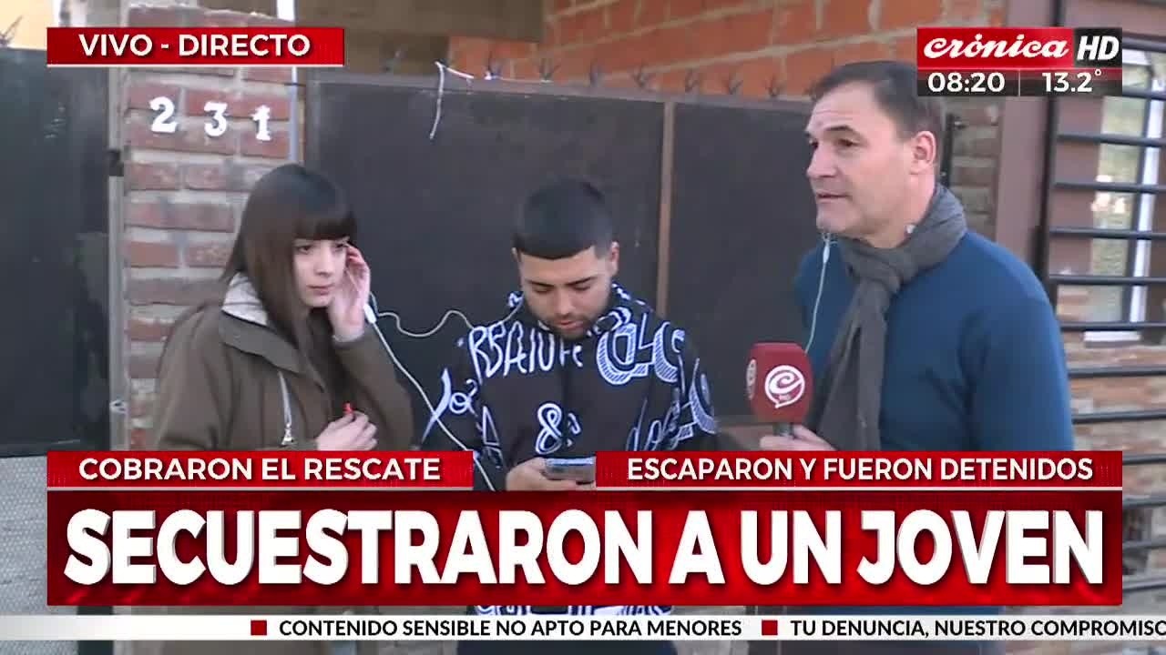 El joven habló que fue secuestrado por falsos policías habló con Crónica HD (Captura de pantalla).