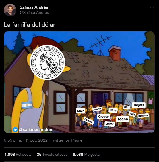   <a href='https://www.cronica.com.ar/tags/Memes'>Memes</a> sobre los tipos de dólar en Argentina.