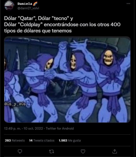   <a href='https://www.cronica.com.ar/tags/Memes'>Memes</a> sobre los tipos de dólar en Argentina.