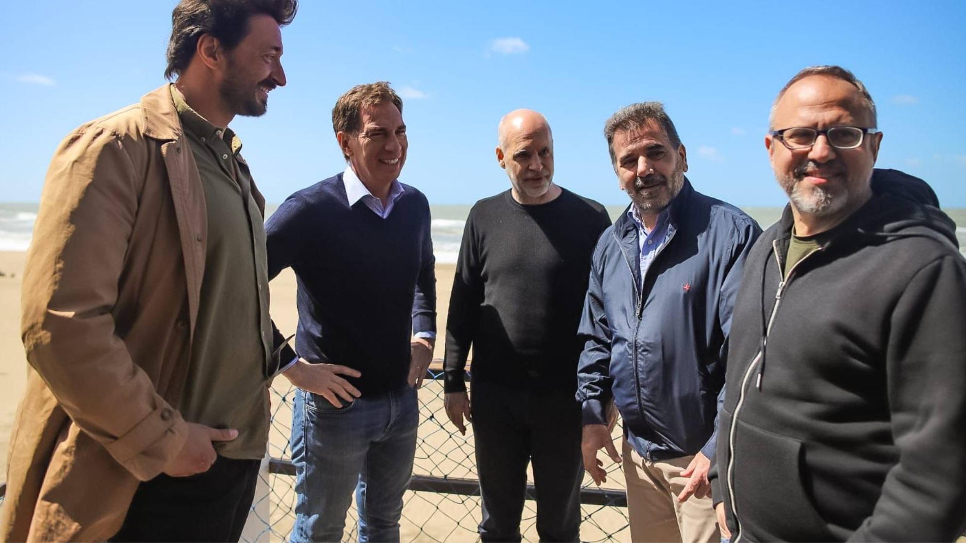 Larreta y Santilli junto a Ritondo y Valenzuela en Pinamar: 