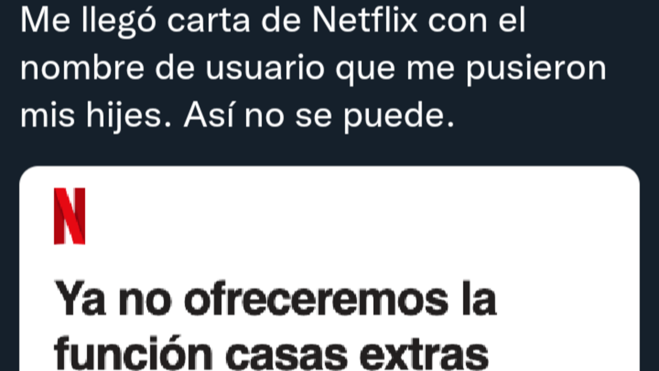 Netflix le informó que dejó de existir el cobro por 