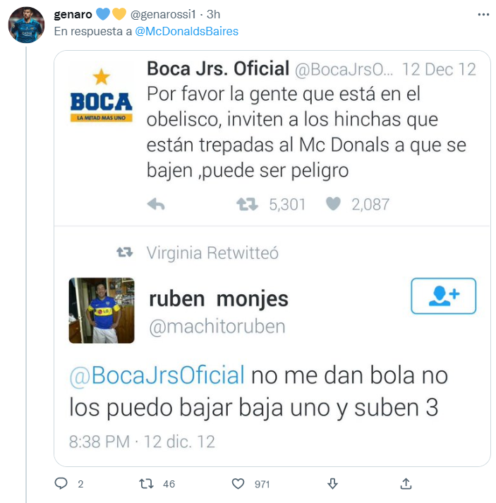 Memes por los festejos de   <a href='https://www.cronica.com.ar/tags/Boca'>Boca</a> en el McDonal's.