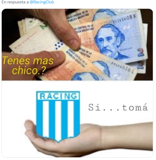 Twitter estalló de memes por la derrota de Racing contra River.