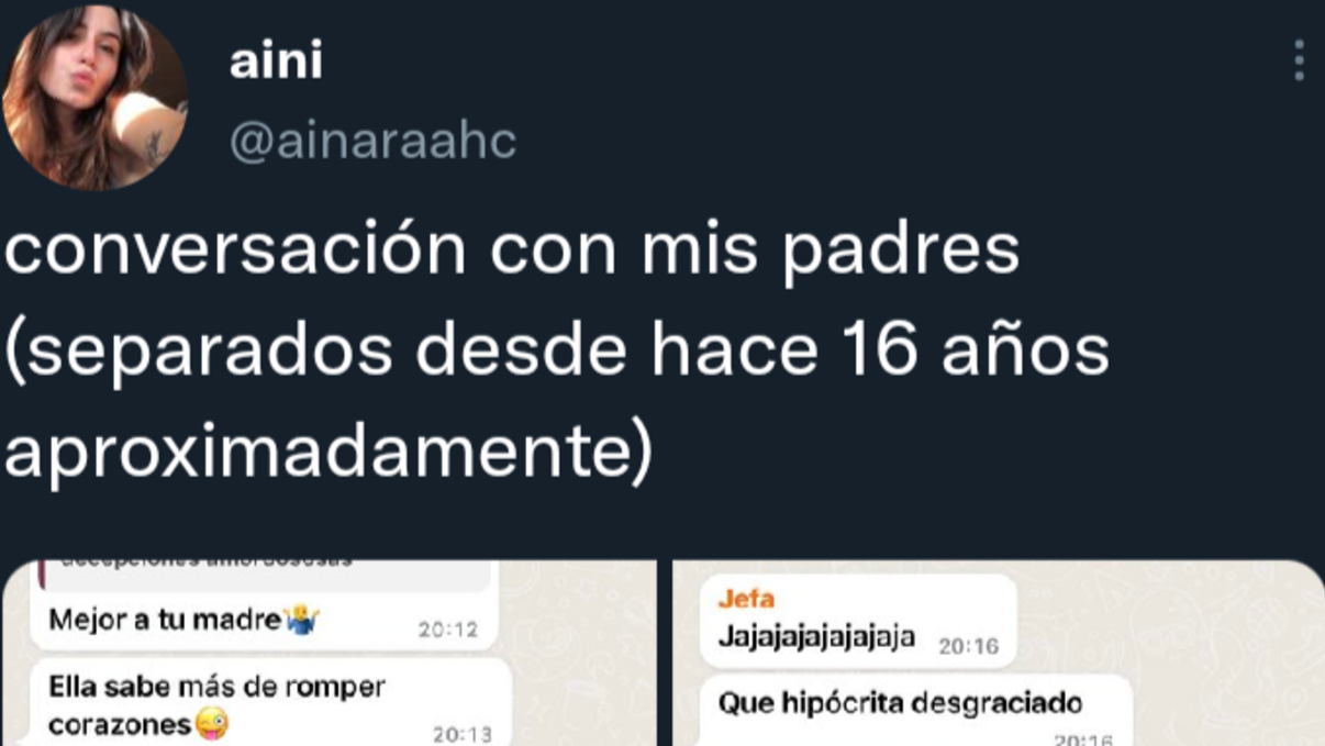 Compartió el chat grupal con sus padres y se volvió viral.