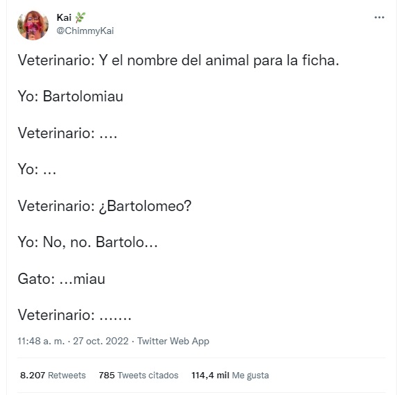 La reacción del veterinario que se viralizó en las redes.