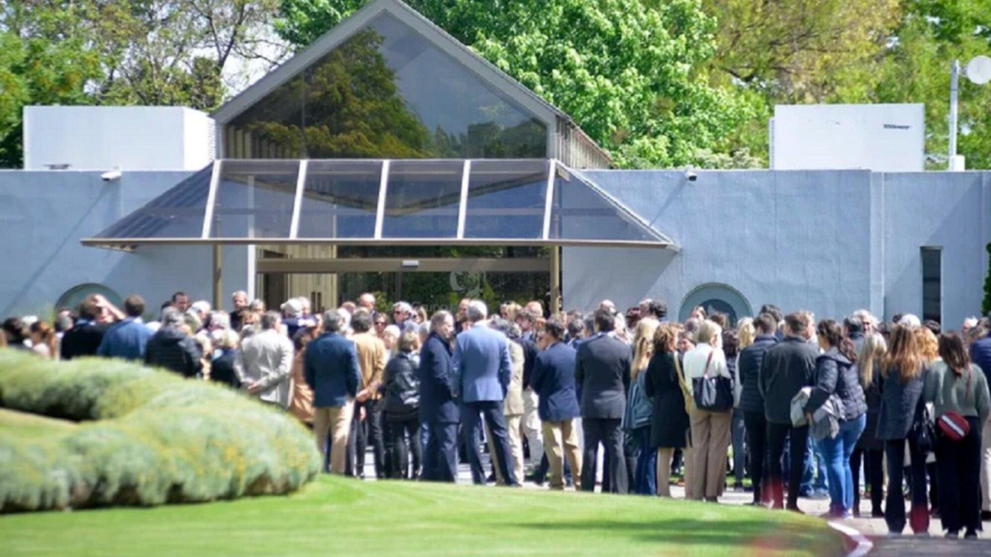 La ceremonia de despedida a Andrés Blaquier se realizó en el cementerio Jardín de Paz (Gentileza NA).