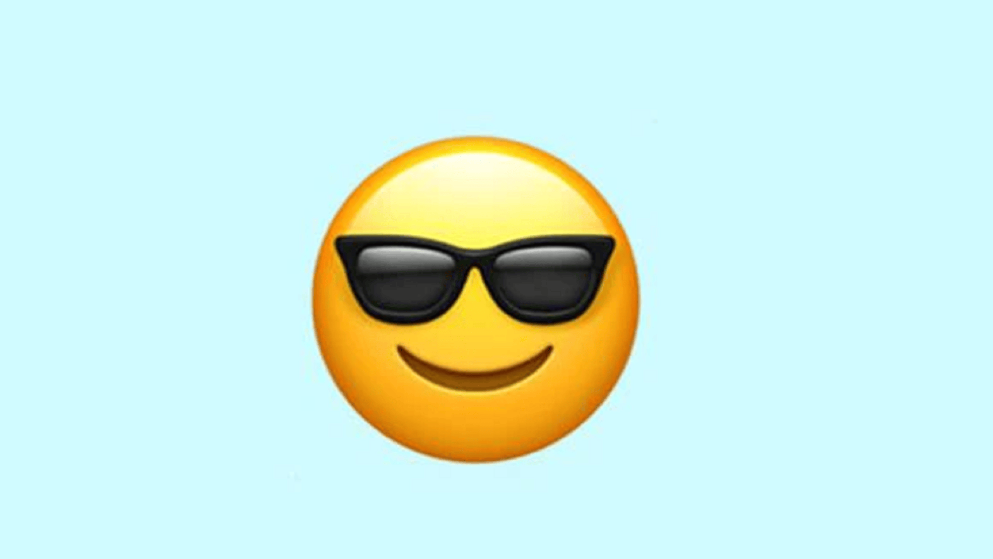 Conocé el verdadero significado del emoji que es una cara sonriente con lentes de sol.