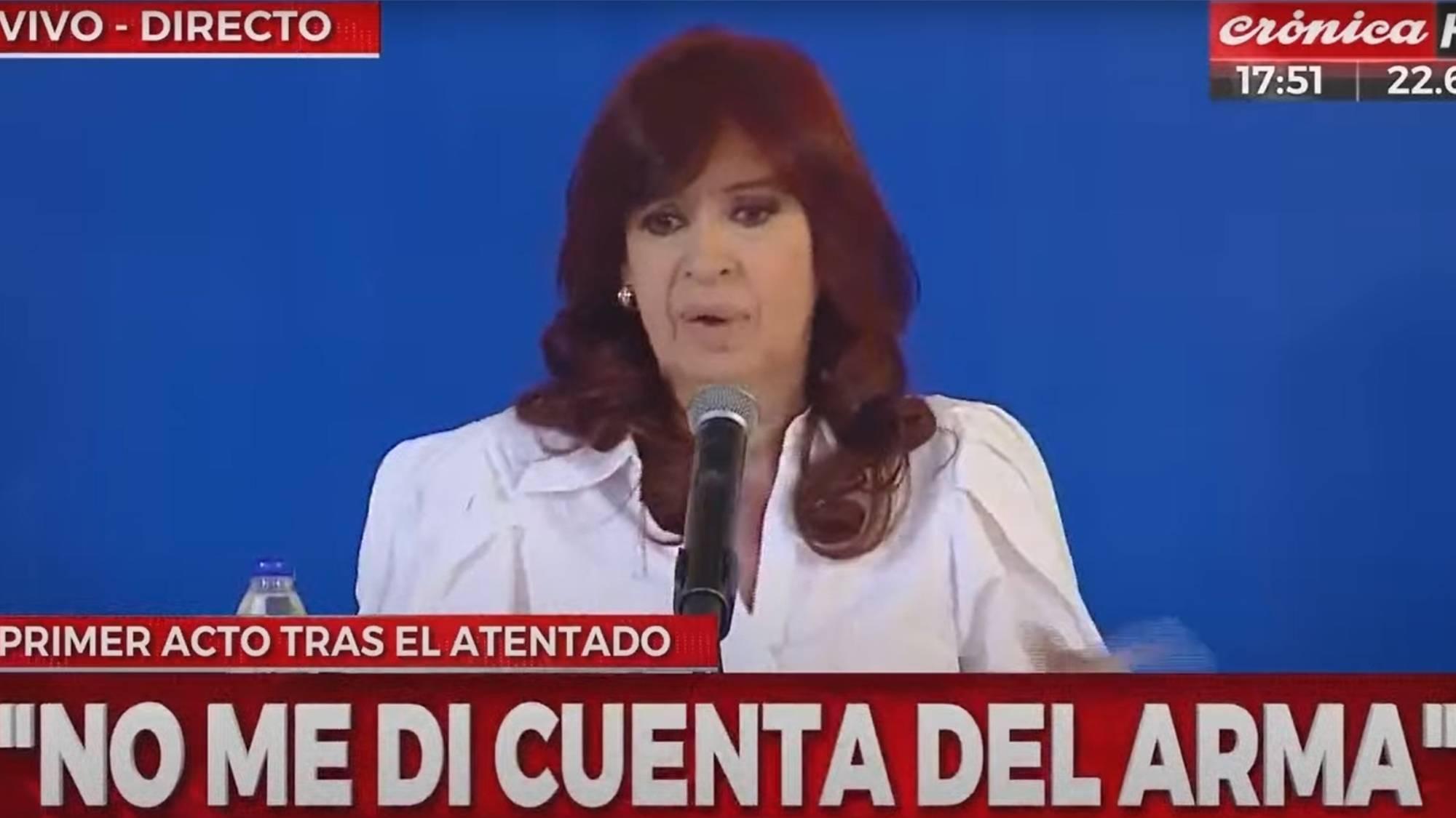 Cristina Kirchner en el acto de la UOM: 