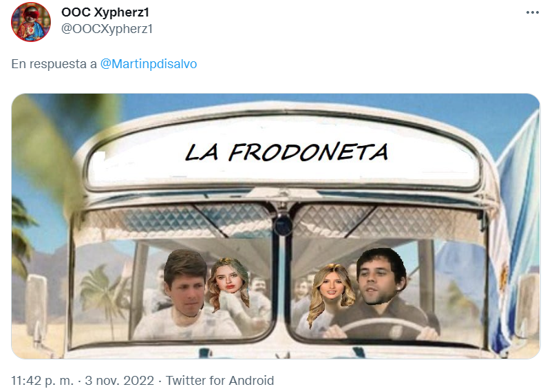 Meme sobre la 'frodoneta' que es viral. 