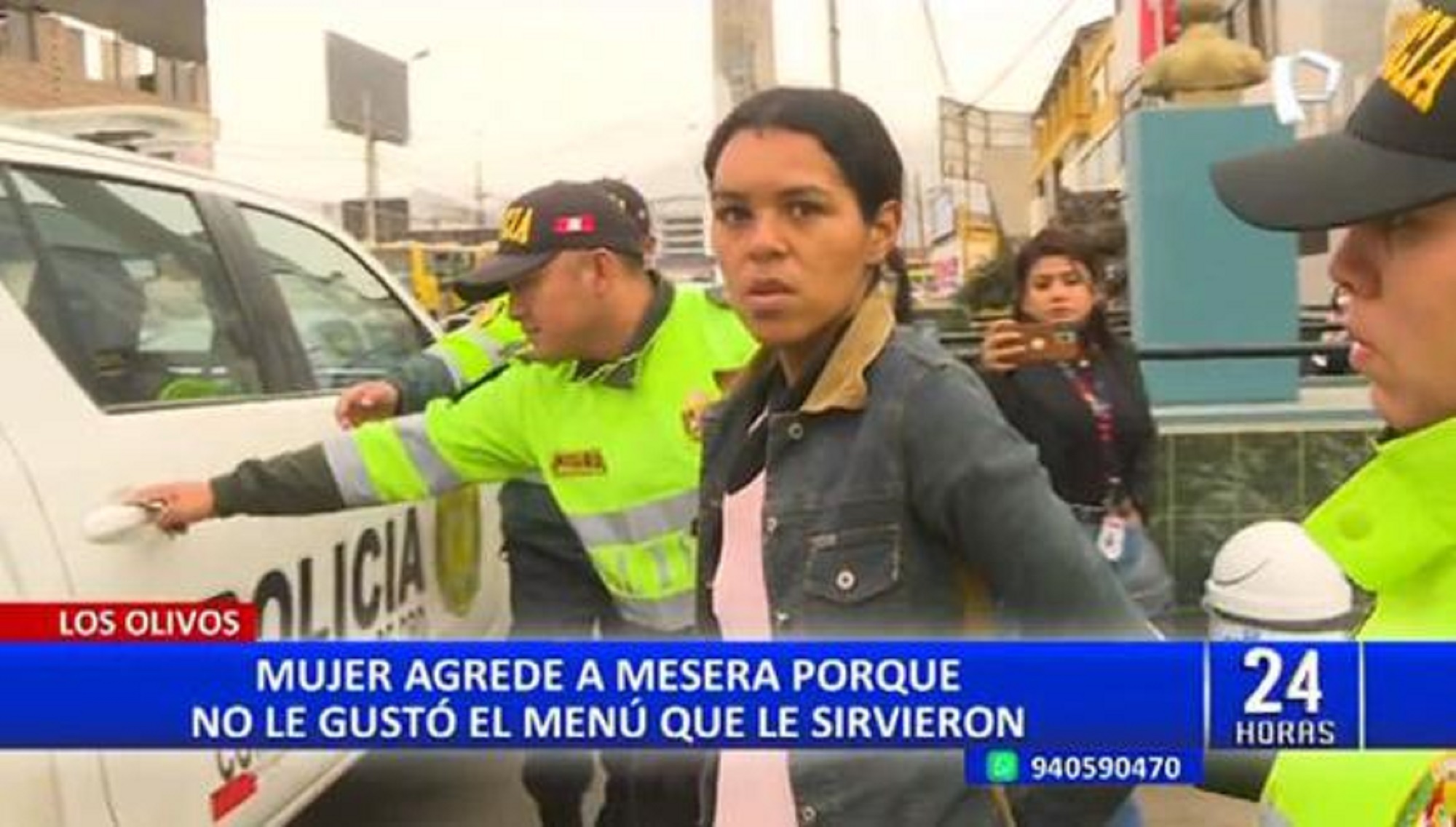 La mujer que agredió a una mesera en un restaurante en Perú fue detenida