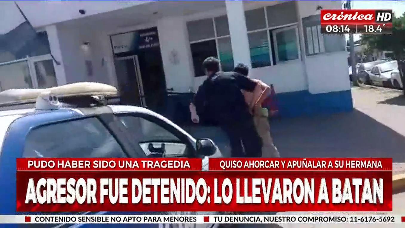 El agresor fue detenido por policías de la comisaría cuarta (Crónica HD).