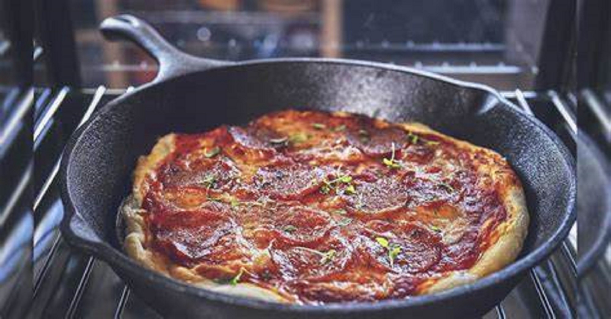 La pizza a la sartén puede cocinarse en 5 minutos.