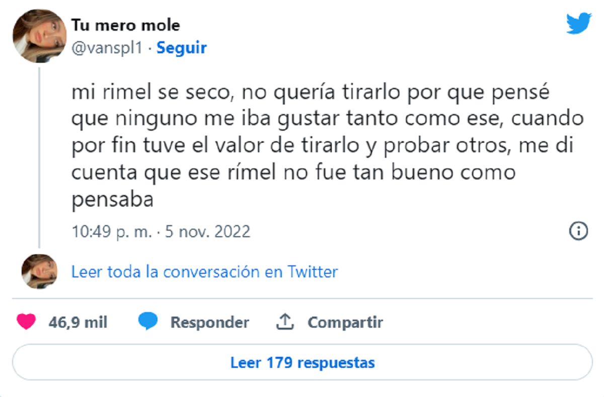 El fenómeno viral del “rímel” en Twitter es para referirse a los hombres.