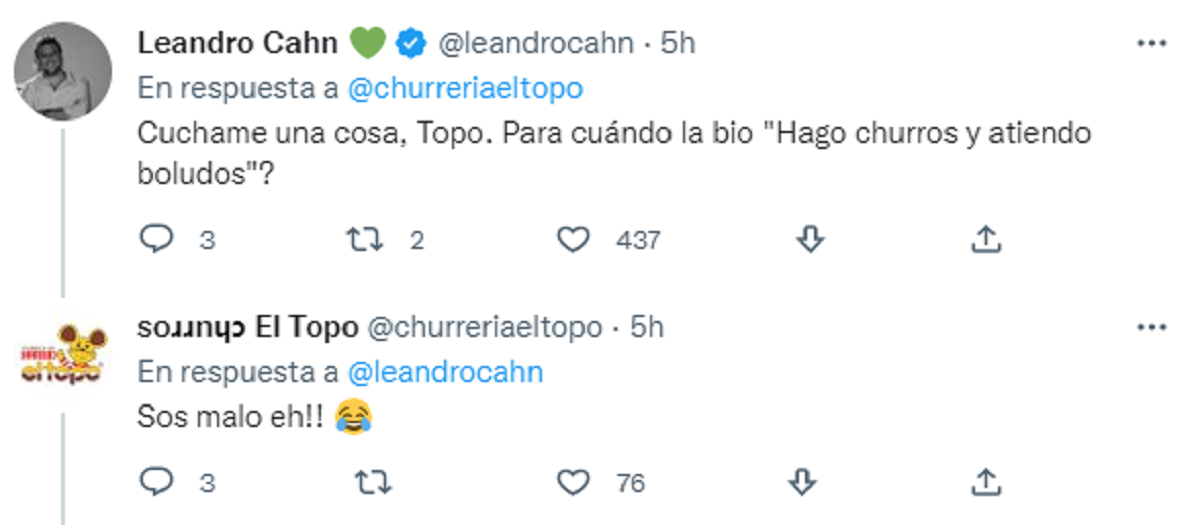 Cruce desopilante de una churrería por los partidos del   <a href='https://www.cronica.com.ar/tags/Mundial Qatar 2022'>Mundial Qatar 2022</a> (Twitter/@churreriaeltopo).