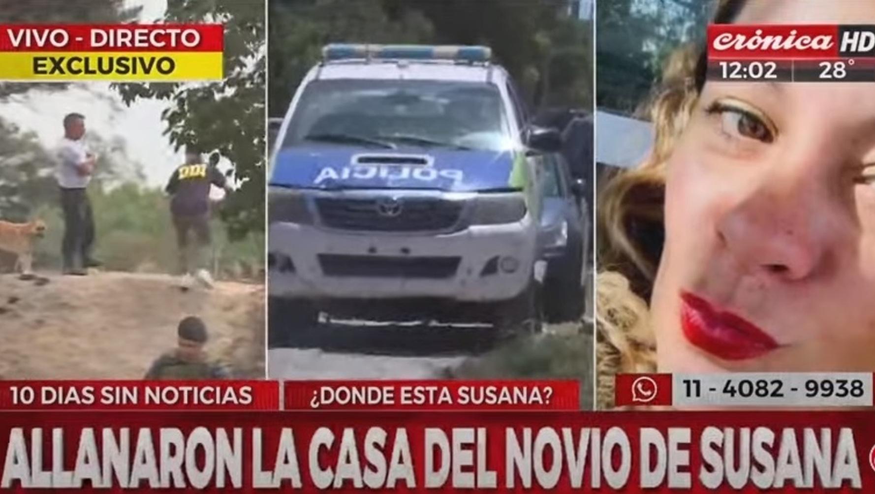 Buscaron con perros adiestrados a Susana Cáceres (Crónica HD).