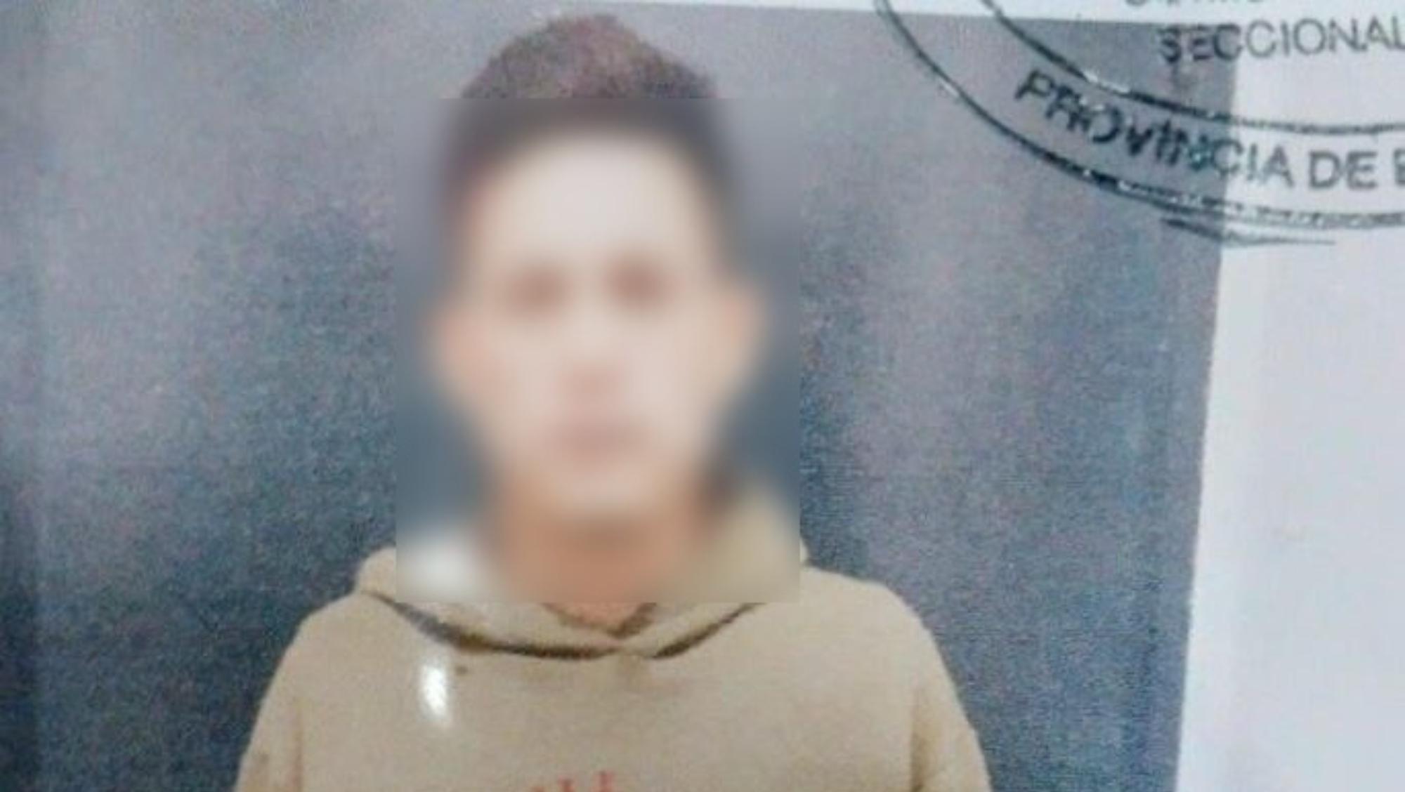 Este es Hugo Osvaldo Lara, de 25 años, quien fue arrestado en las inmediaciones de un asentamiento de emergencia.