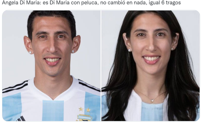 La Selección argentina del   <a href='https://www.cronica.com.ar/tags/Mundial Qatar 2022'>Mundial Qatar 2022</a> en versión femenina es viral en las redes (Twitter/@LebronaJames).