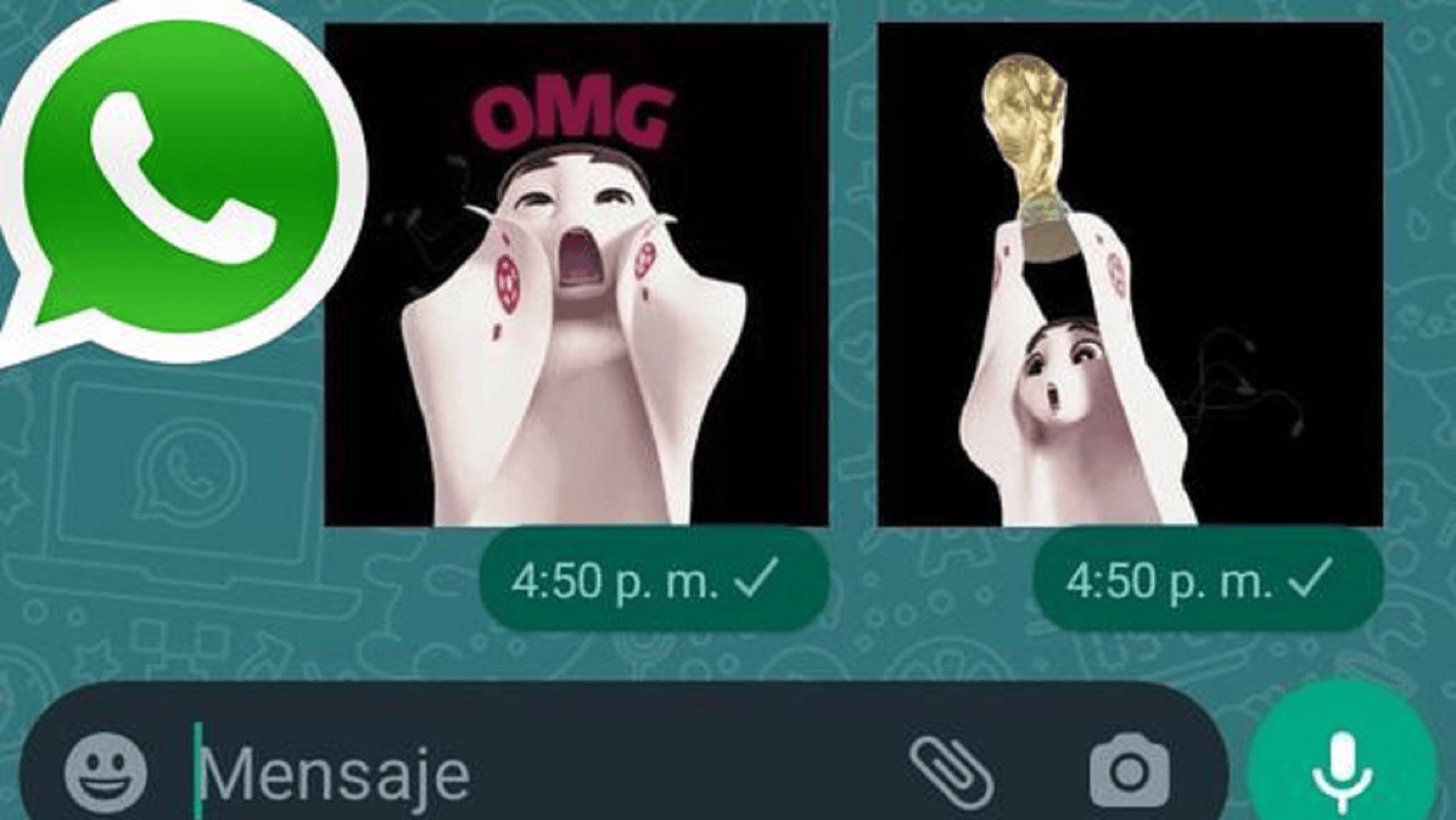 WhatsApp lanzó stickers por el Mundial de Qatar 2022.