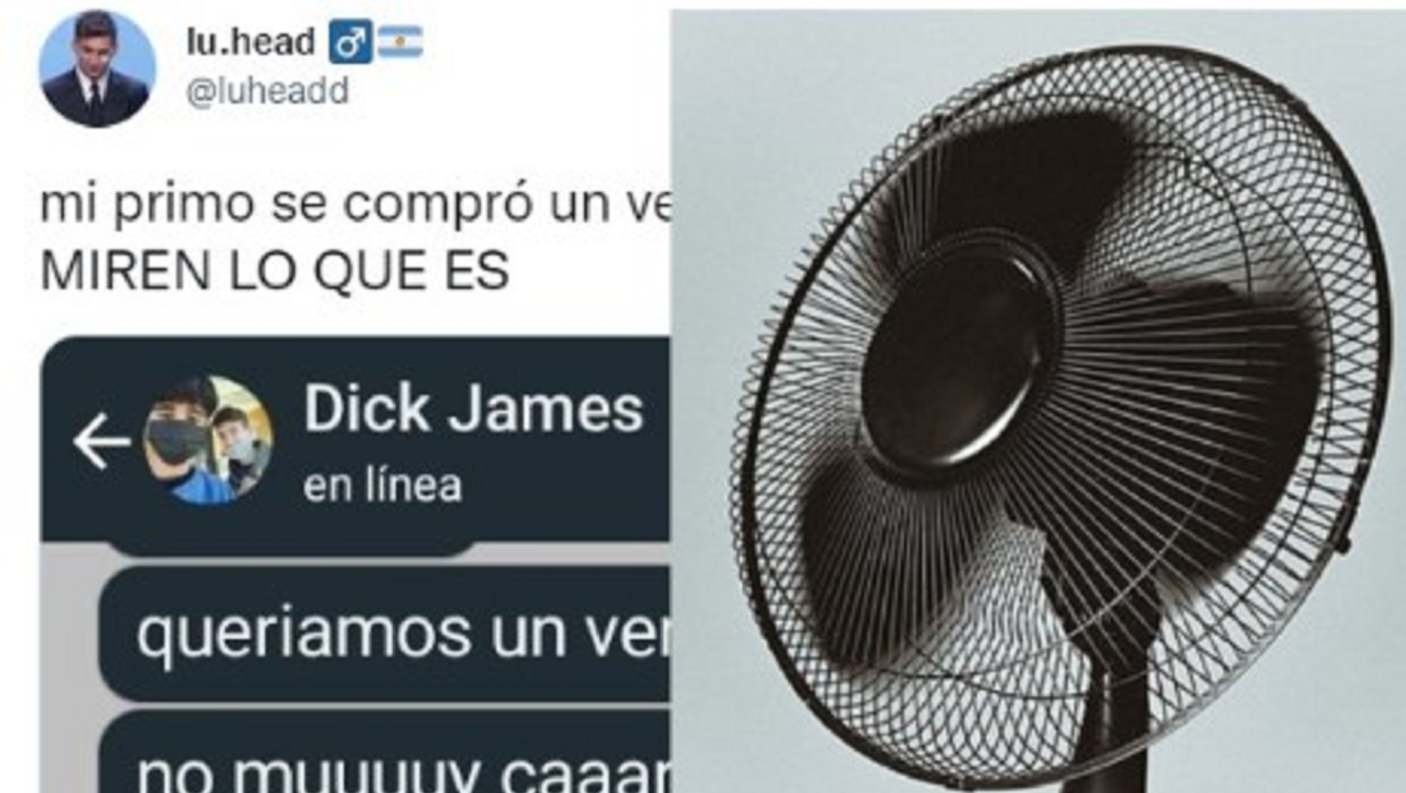 Compró un mini ventilador por error. 