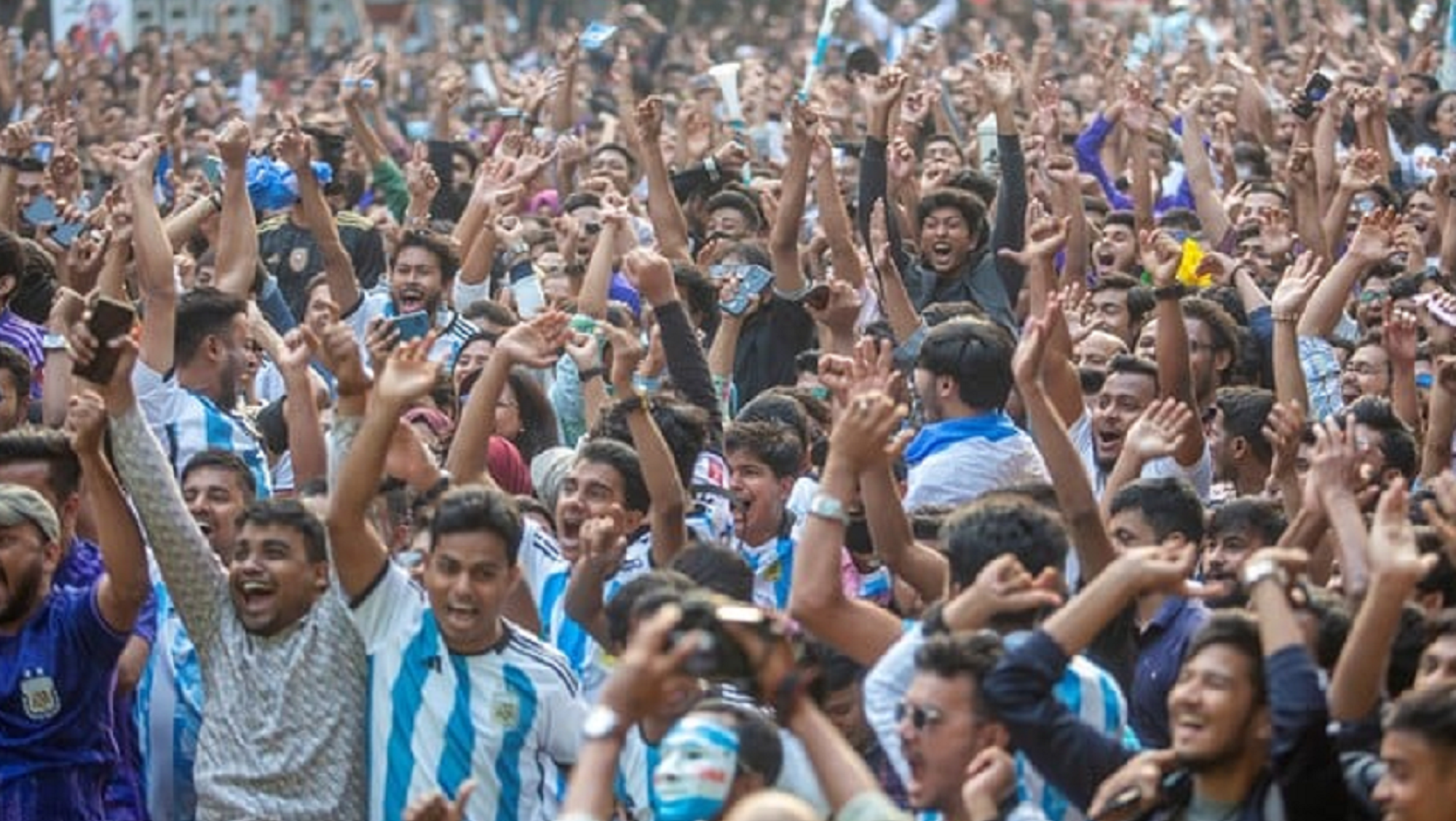 Los habitantes de Bangladesh son fanáticos de la Selección Argentina.