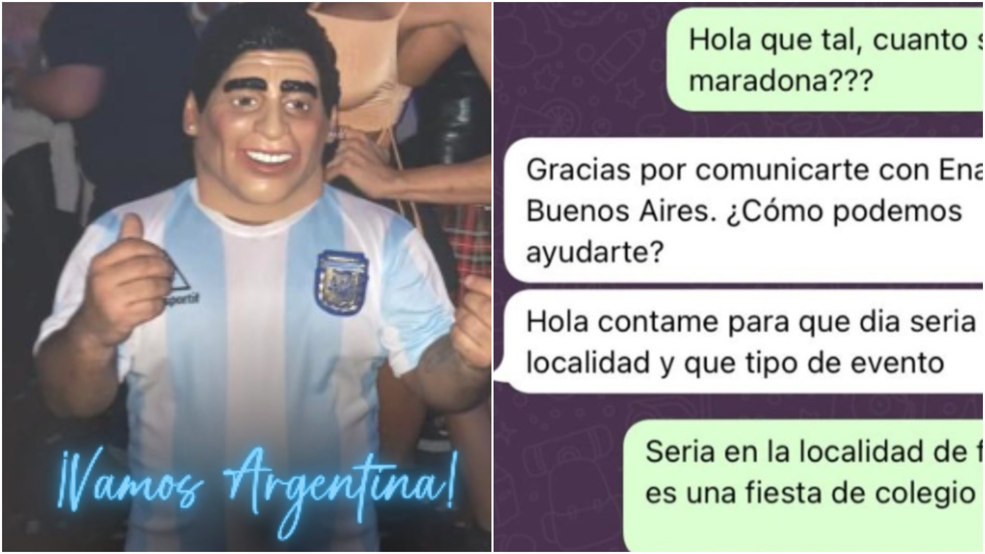 Estudiantes contrataron un enano vestido de Maradona para un insólito motivo y las redes estallaron