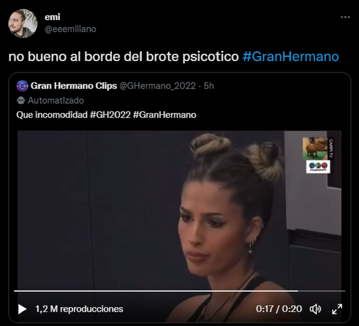 La reacción de Julieta ante la risa de Agustín.