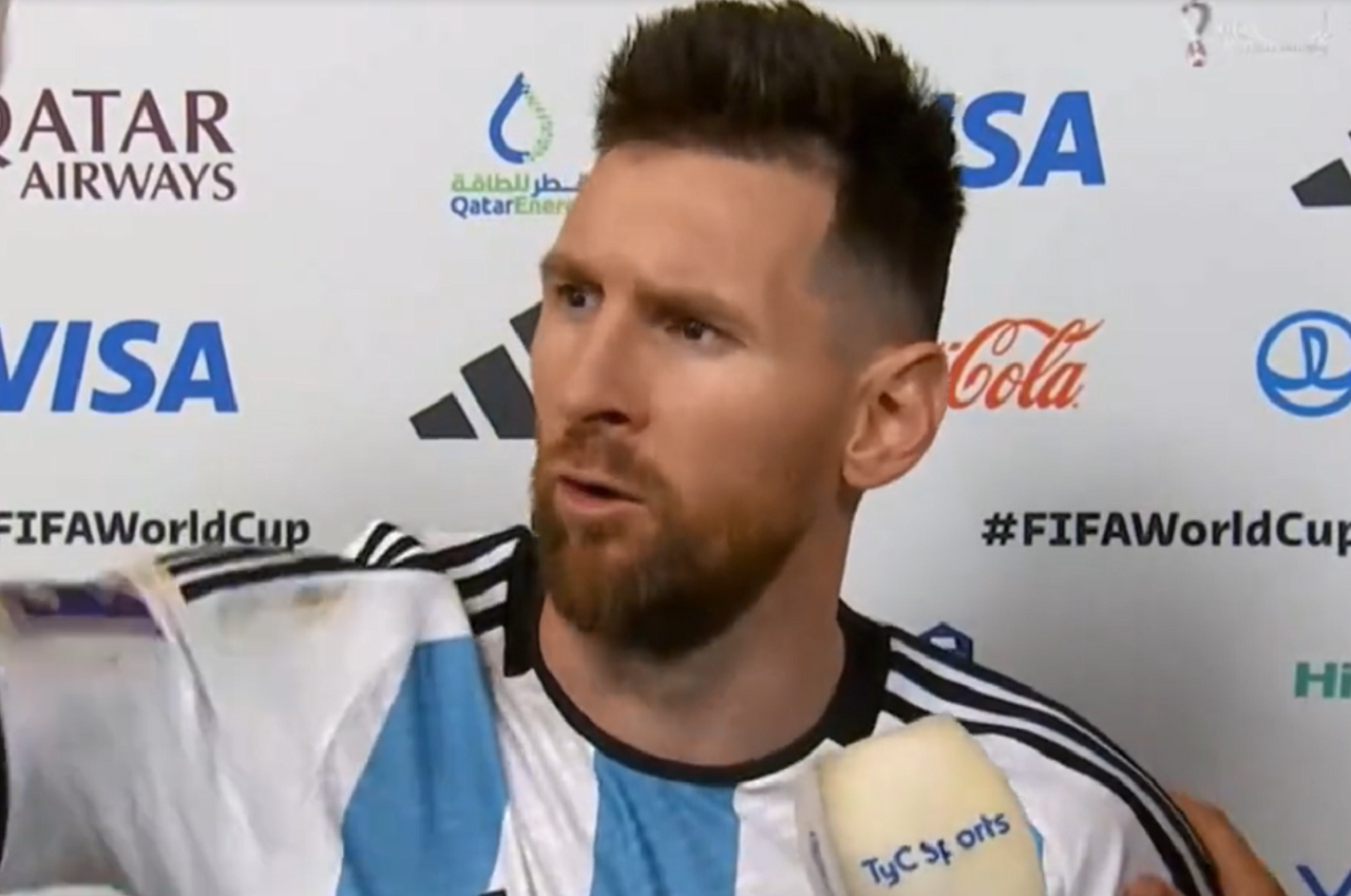 Lionel Messi enojado tras el triunfo de Argentina contra Países Bajos en el   <a href='https://www.cronica.com.ar/tags/Mundial Qatar 2022'>Mundial Qatar 2022</a>. 