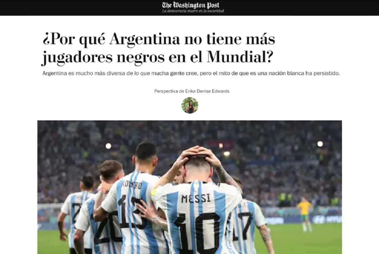 El polémico artículo que publicó el famoso diario estadounidense sobre la   <a href='https://www.cronica.com.ar/tags/Selección'>Selección</a> argentina (Gentileza:The Washington Post).