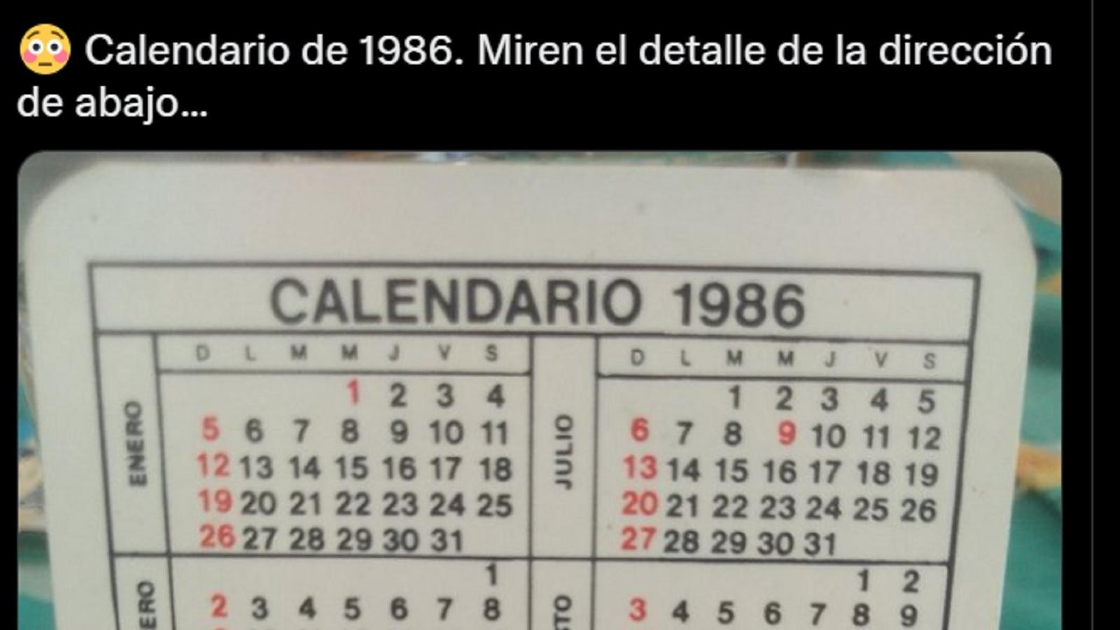  El tremendo detalle de un calendario de 1986 sobre un jugador argentino de cara a la final del Mundial Qatar 2022