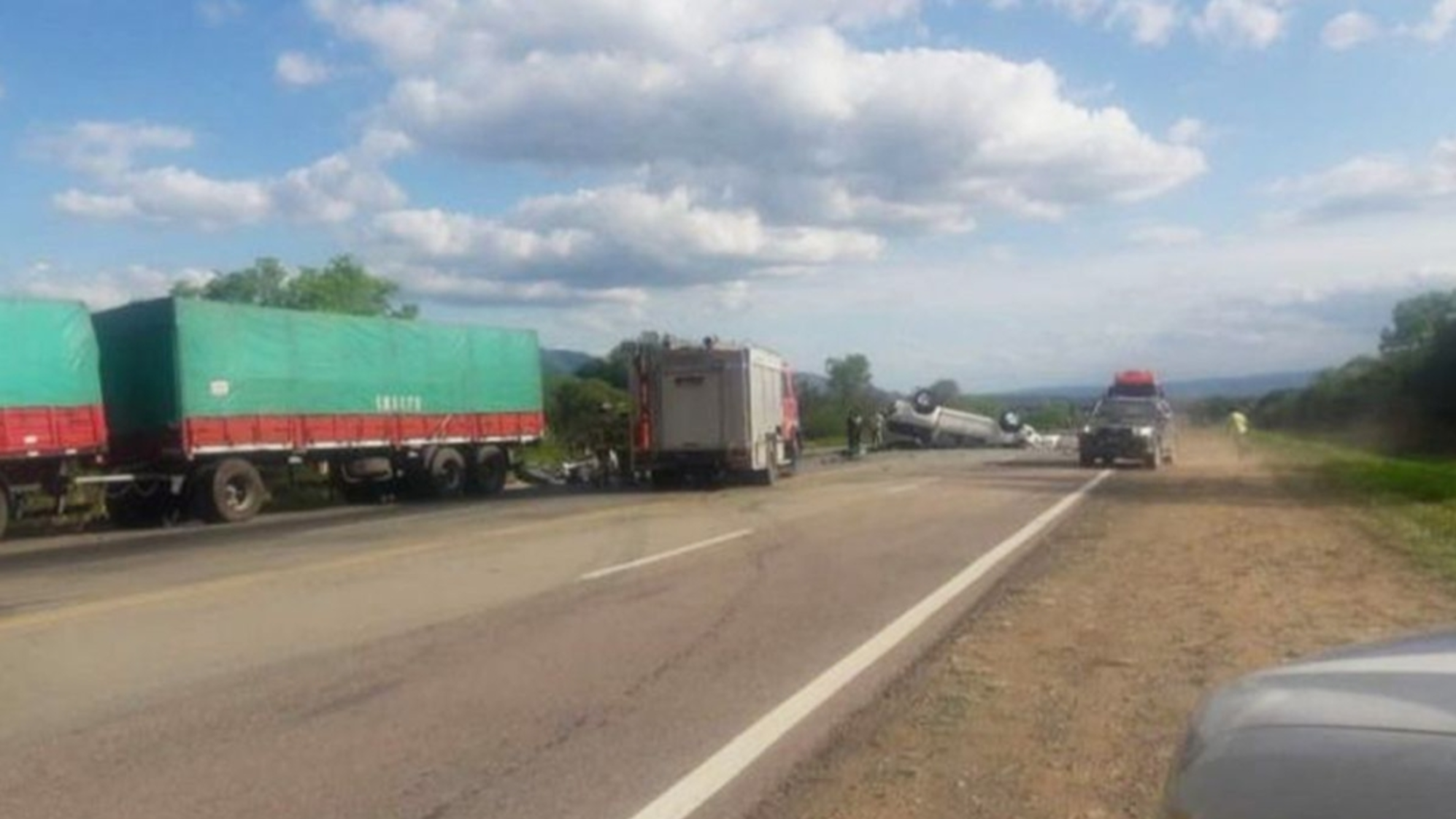 El lugar del fatal accidente donde trabajaron los peritos.