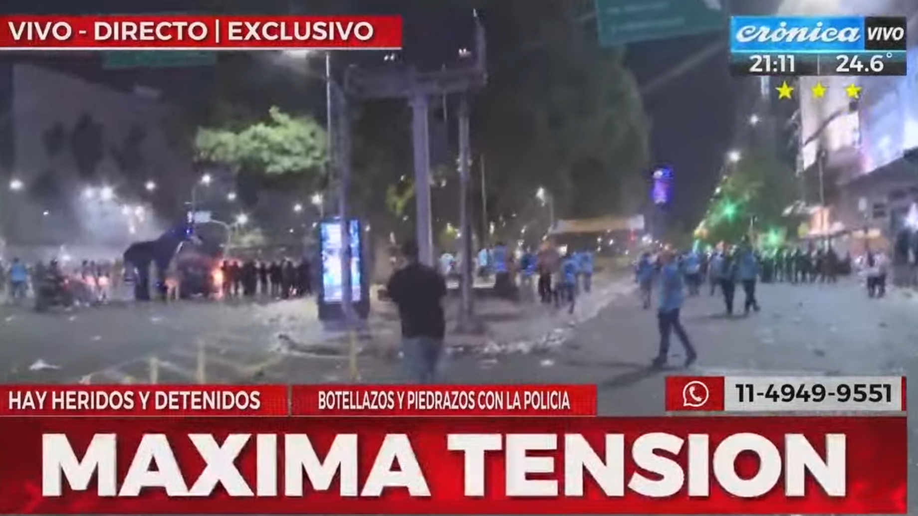 Tensión en el Obelisco.