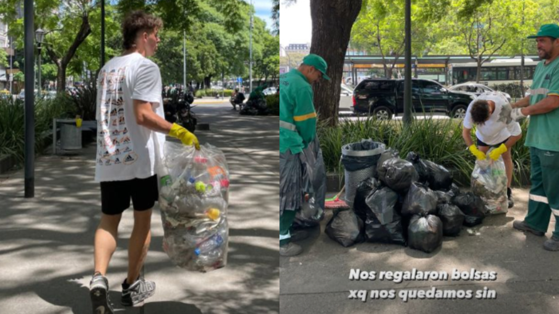 El influencer se acercó al Obelisco en la tarde de este miércoles.