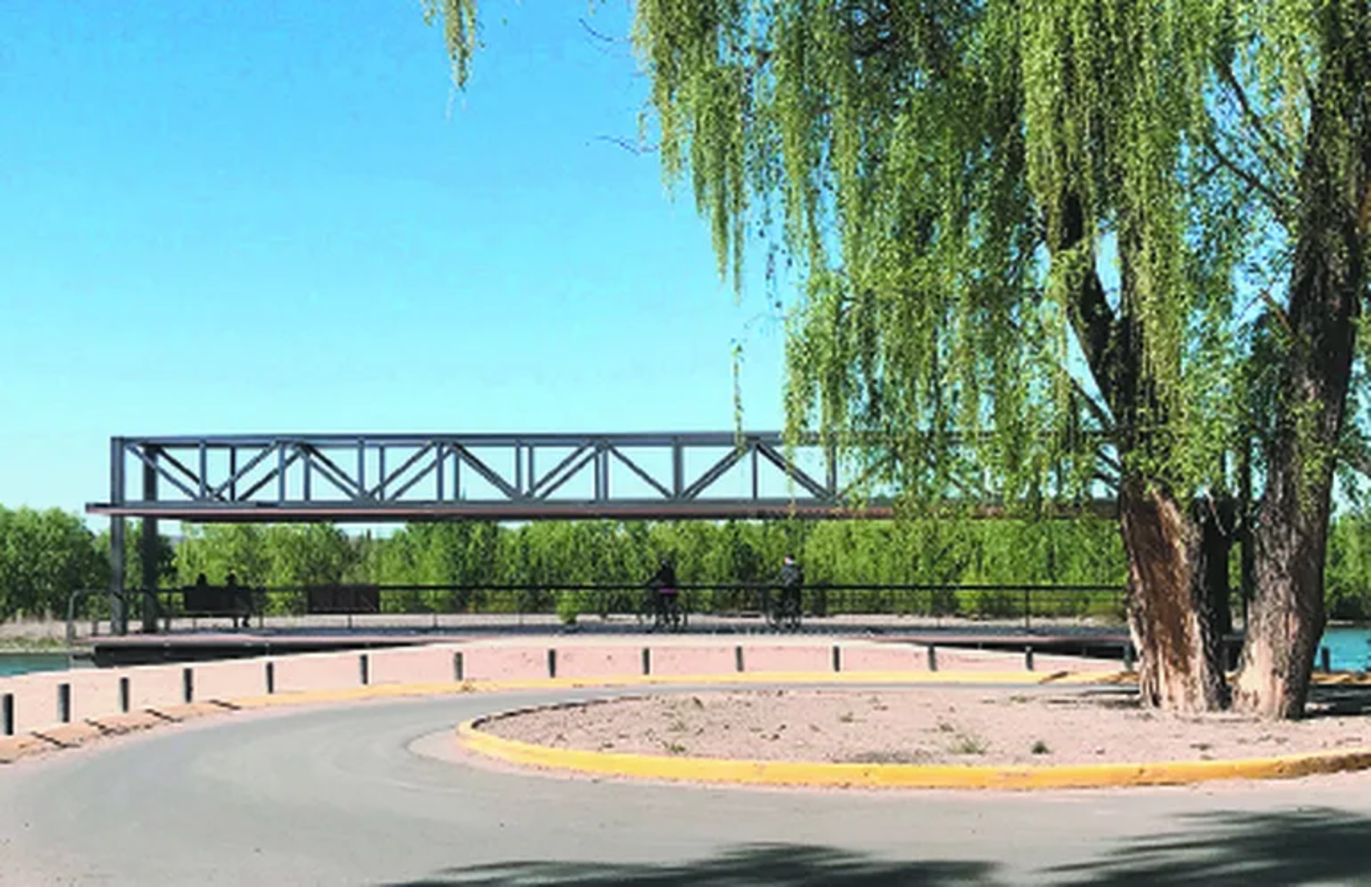 Mirador del río Limay, Paseo de la Costa la zona donde fue el ataque