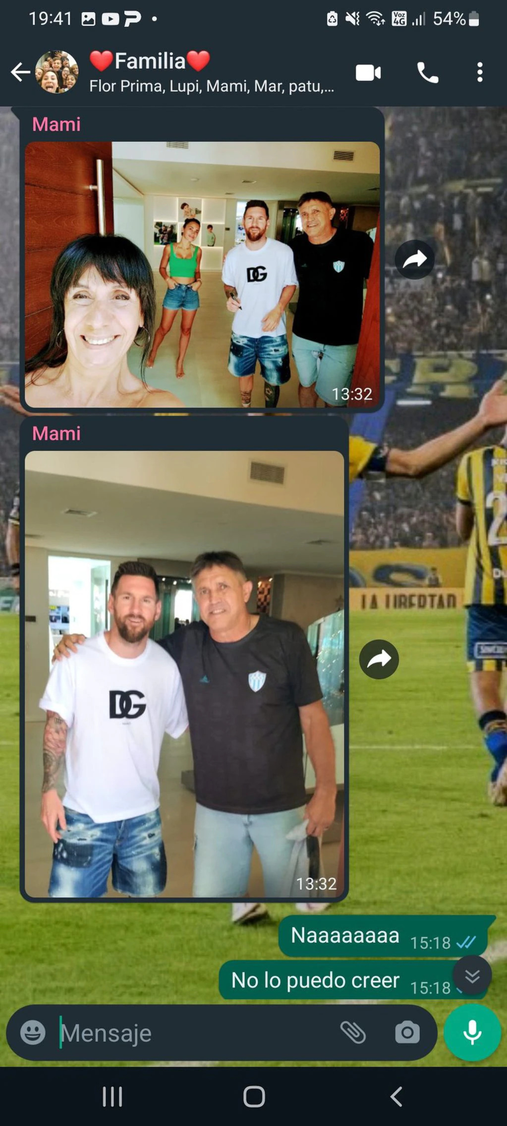 Se perdió la chance de conocer a Messi por no acompañar a su mamá a hacer un trámite.