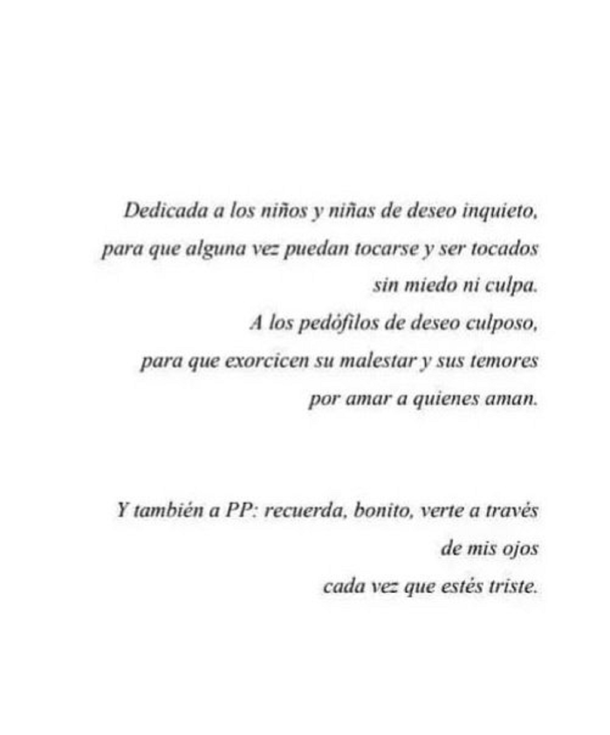 La dedicatoria de la tesis polémica que entregó un hombre en Chile.