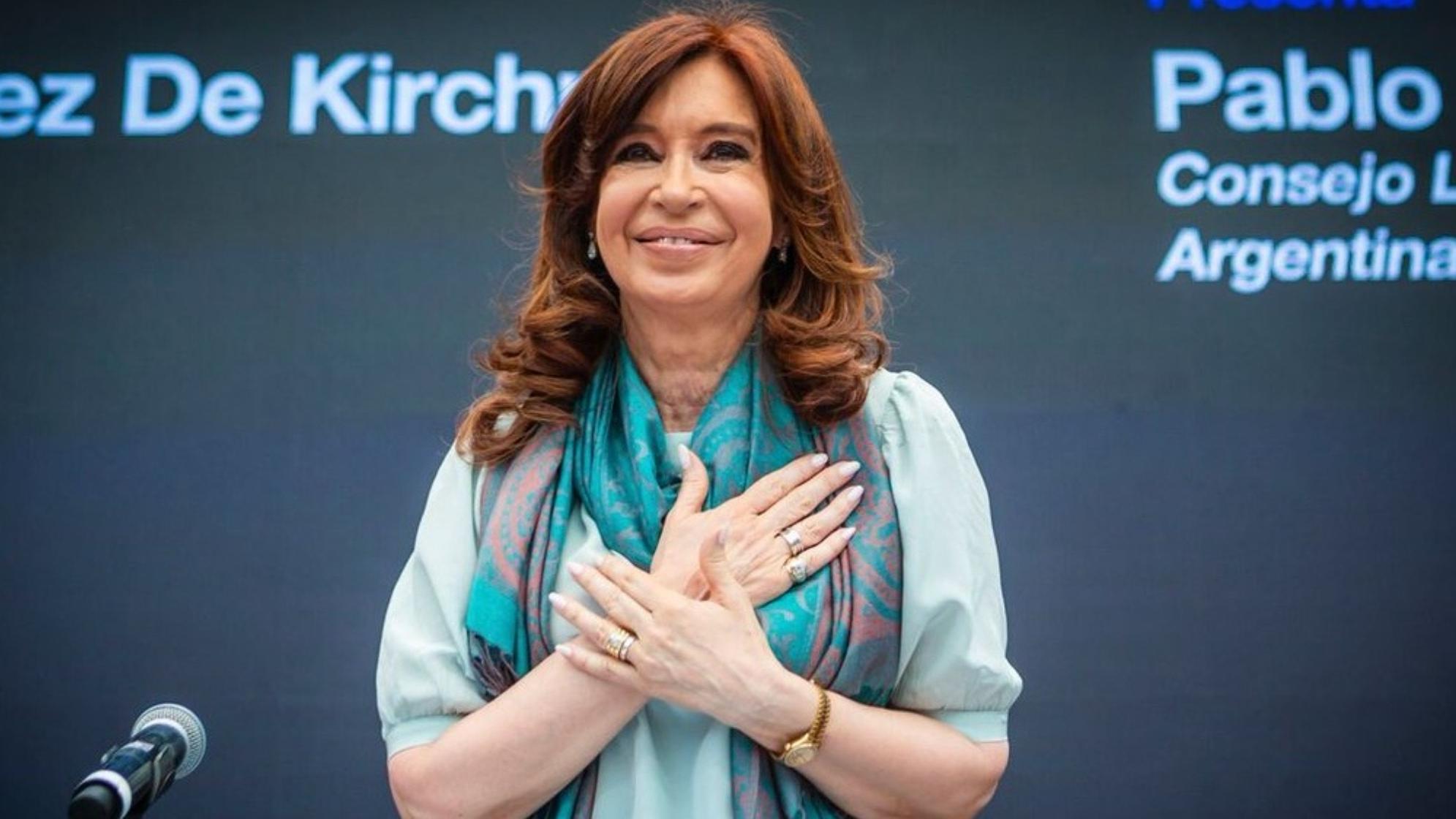 Cristina Kirchner y su saludo por Año Nuevo.