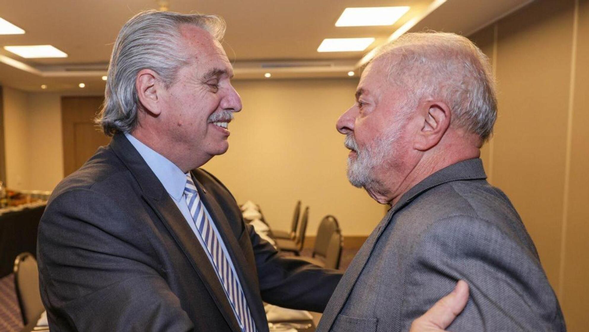 El presidente Alberto Fernández junto a Lula da Silva (Archivo).