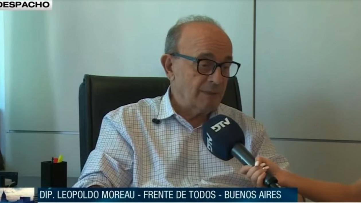 Leopoldo Moreau, diputado nacional del Frente de Todos, en su despacho del Congreso.