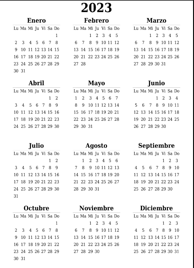 Cuáles son los feriados de este año.