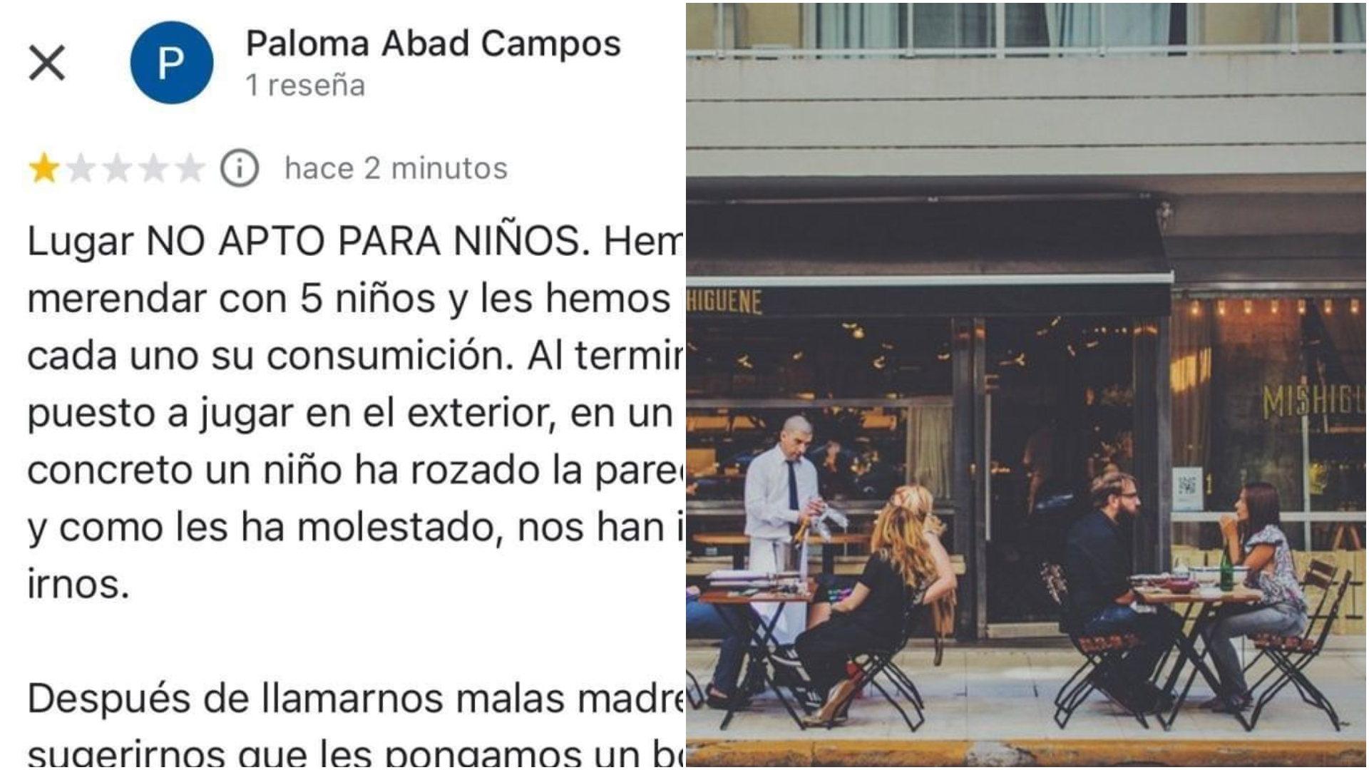 “Aguanten a sus hijos en sus casas”: la lapidaria respuesta de los dueños de un restaurante a una familia que le dio mala reseña