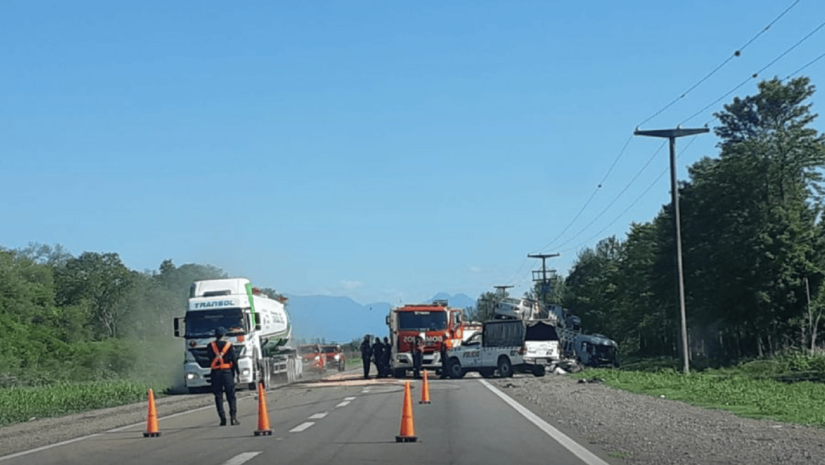 Un camión y un auto protagonizaron un choque fatal en Jujuy (Gentileza:Jujuy al Momento).